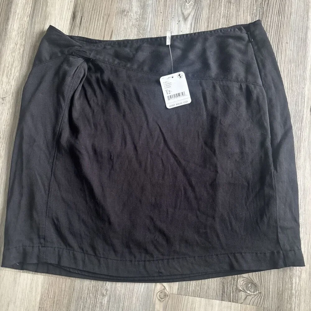 NWT Free People Night Dreamer Twist Mini Skirt Boho Goth Whimsigoth Size 12